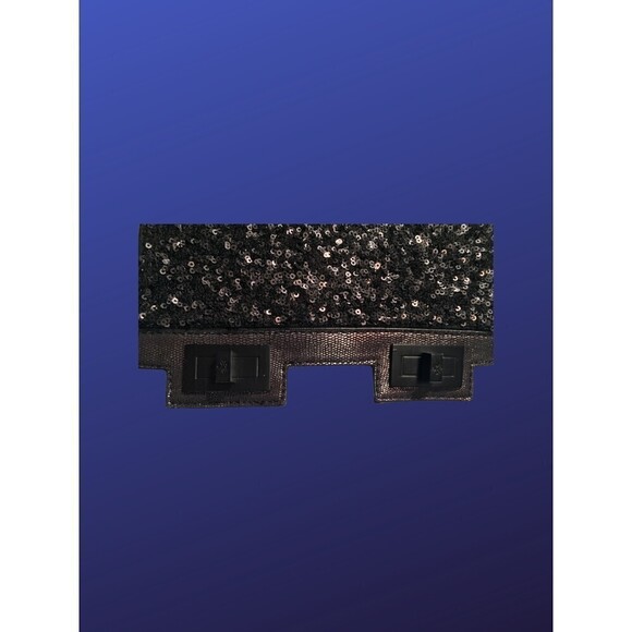 SIMPLY VERA/VERA WANG “Miranda” Sequin Clutch Handbag Purse, BRONZE/BLACK, NWOT - Picture 5 of 10